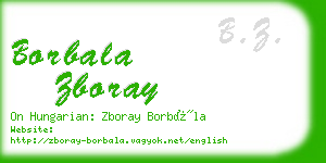 borbala zboray business card